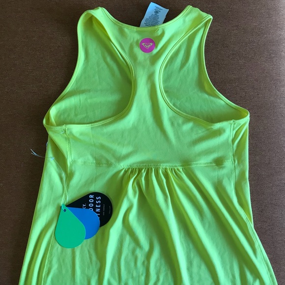 Yellow roxy swim workout shirt - Picture 2 of 5